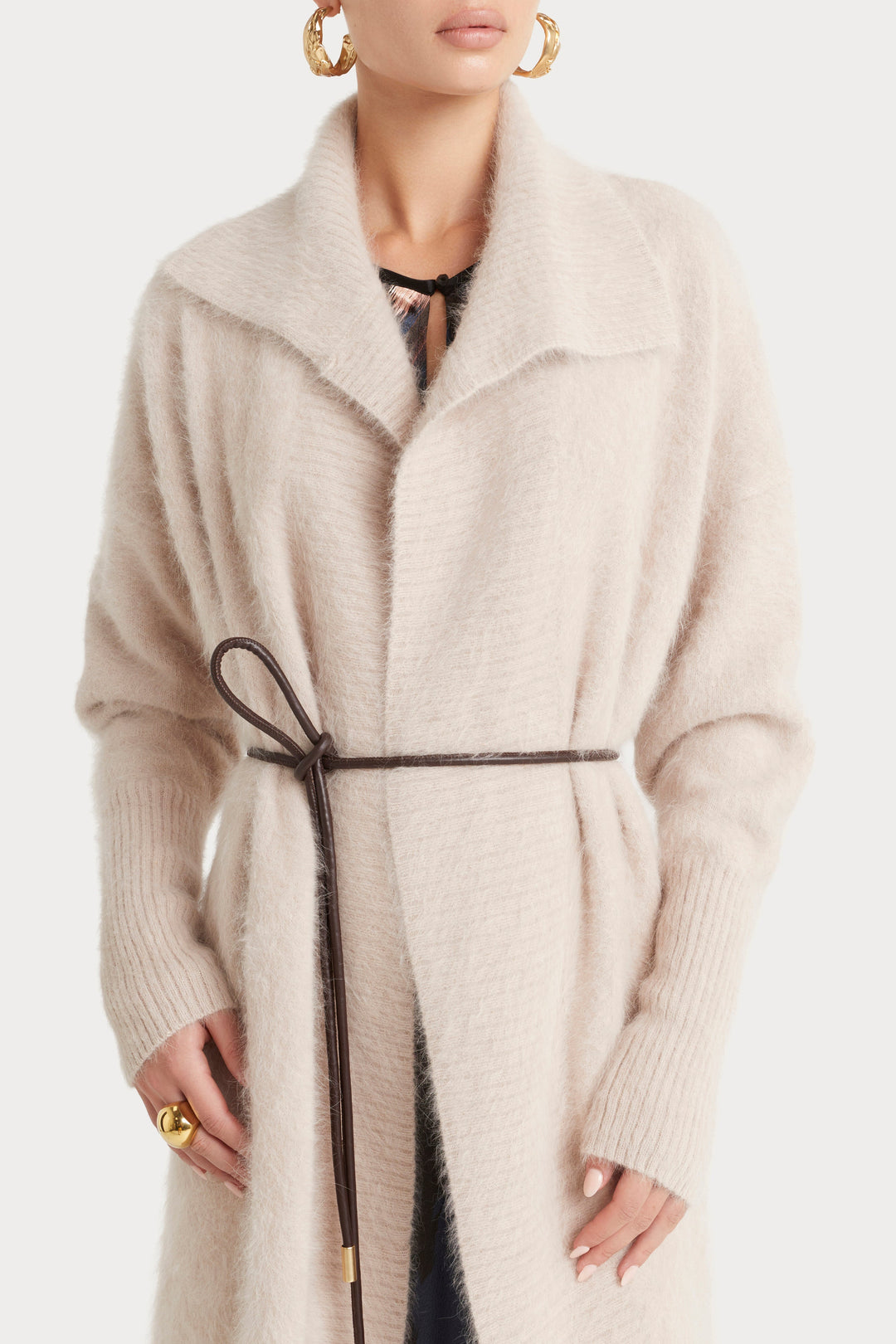 Husk Long-line Knit Sand