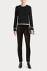 Husk Cash Trim Knit - Black Bone