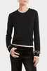 Husk Cash Trim Knit - Black Bone