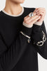 Husk Cash Trim Knit - Black Bone