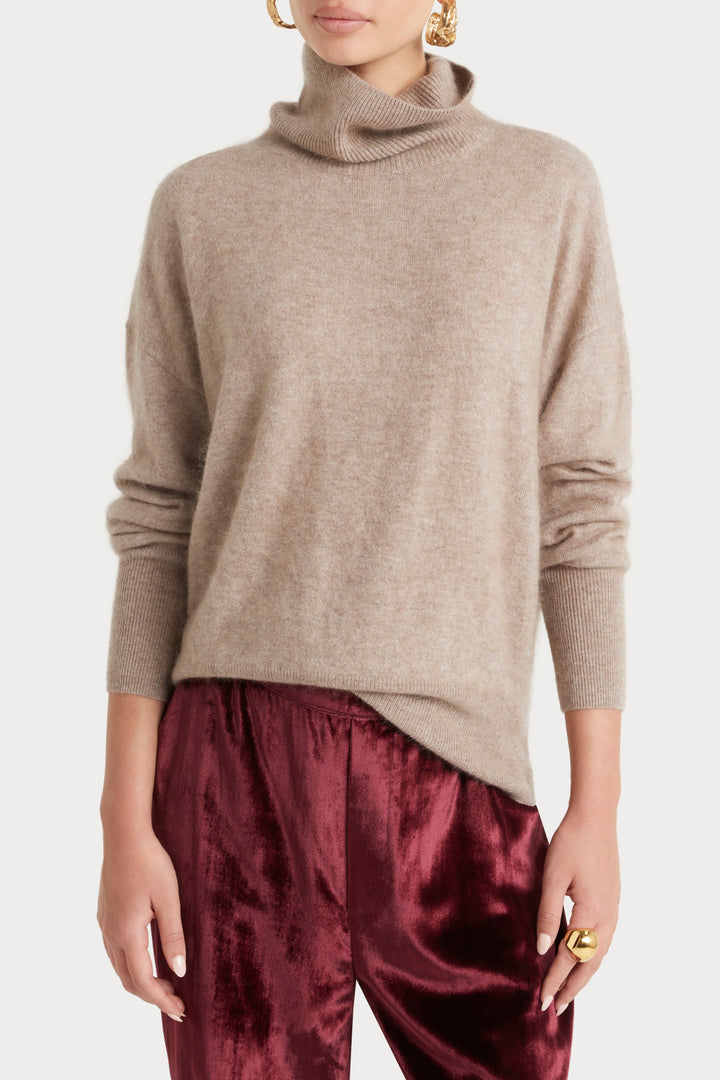 Husk Cash Slouch Knit - Latte