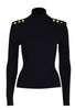 Husk Epaulette Knit - Black