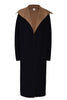 Husk Split Coatigan - Black Brown