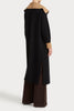 Husk Split Coatigan - Black Brown