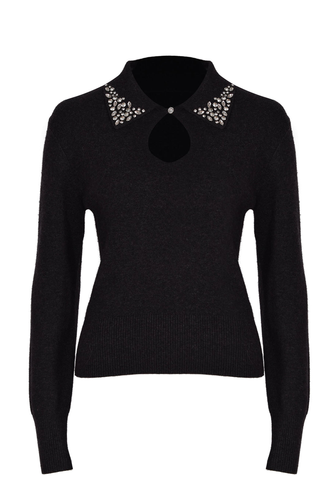 Husk Jewel Collar Knit - Charcoal