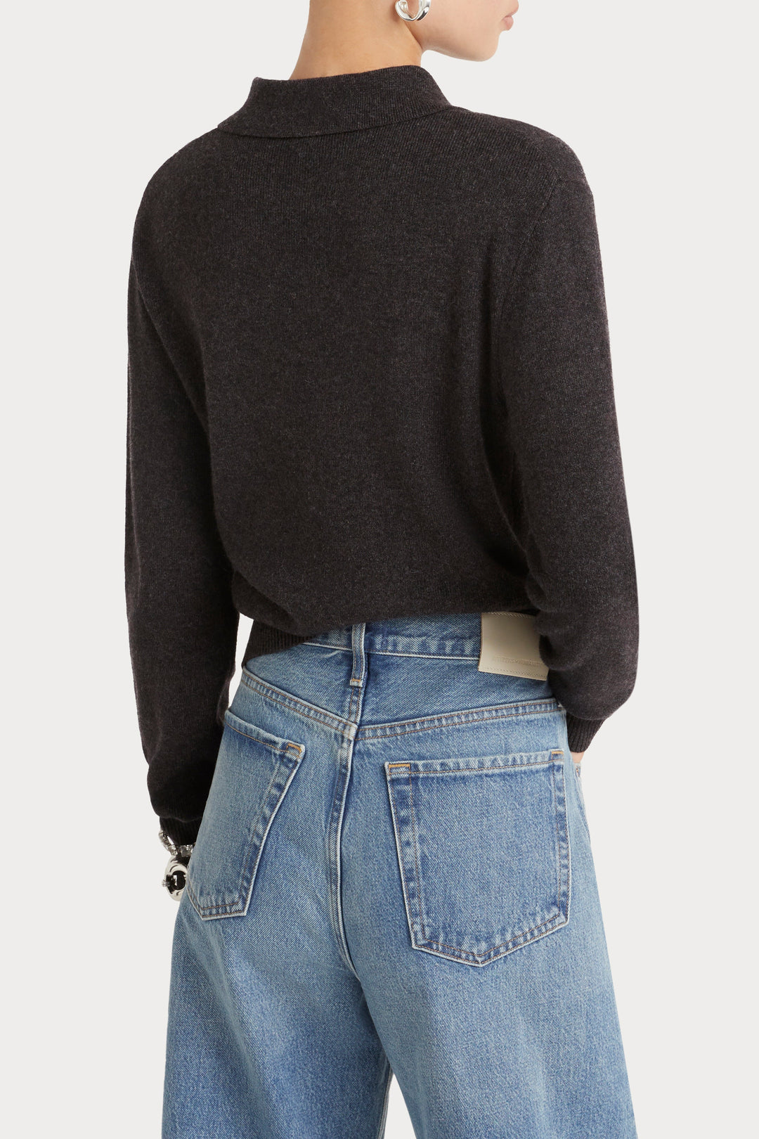 Husk Jewel Collar Knit - Charcoal