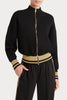 Husk Knit Bomber - Black & Gold
