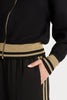Husk Knit Bomber - Black & Gold