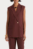 Husk Talia Gilet - Chestnut