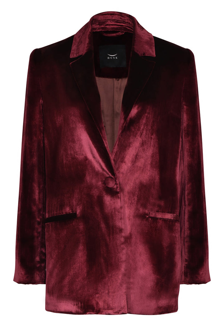 Husk Opium Blazer - Wine