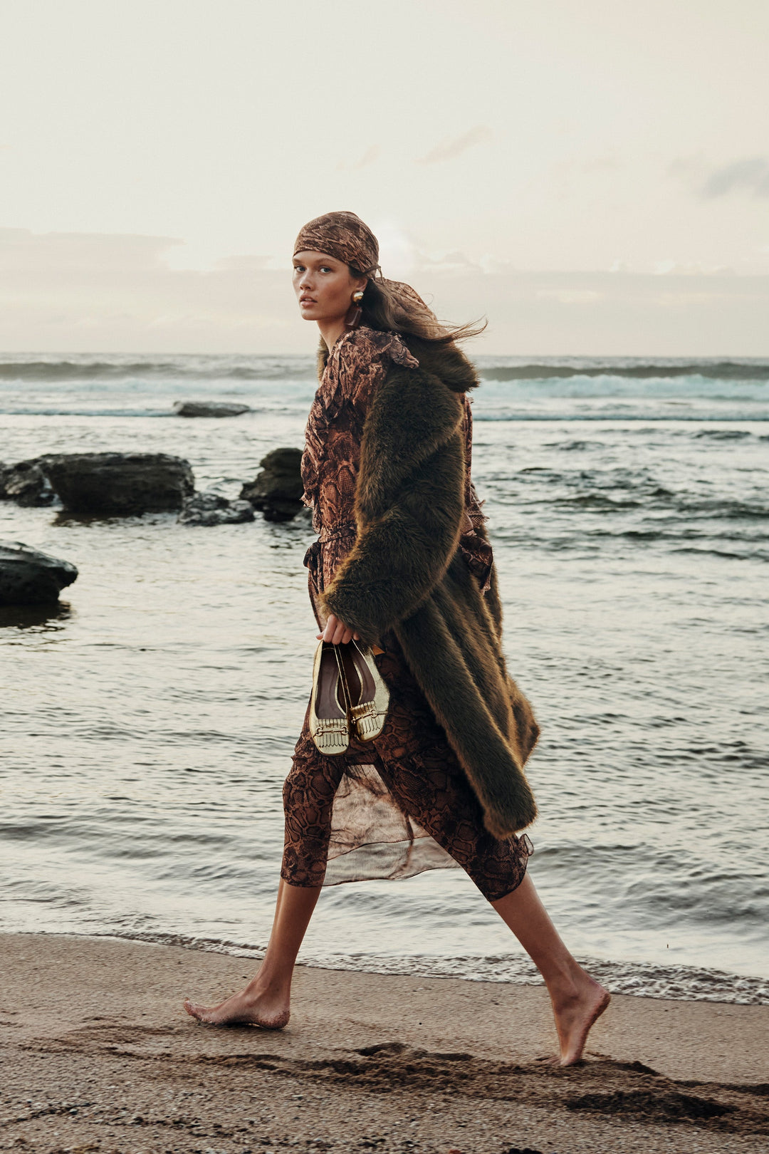 Husk Moss Coat - Khaki