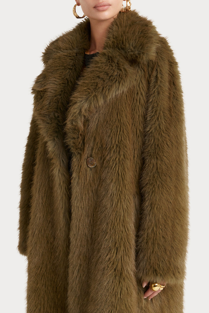 Husk Moss Coat - Khaki