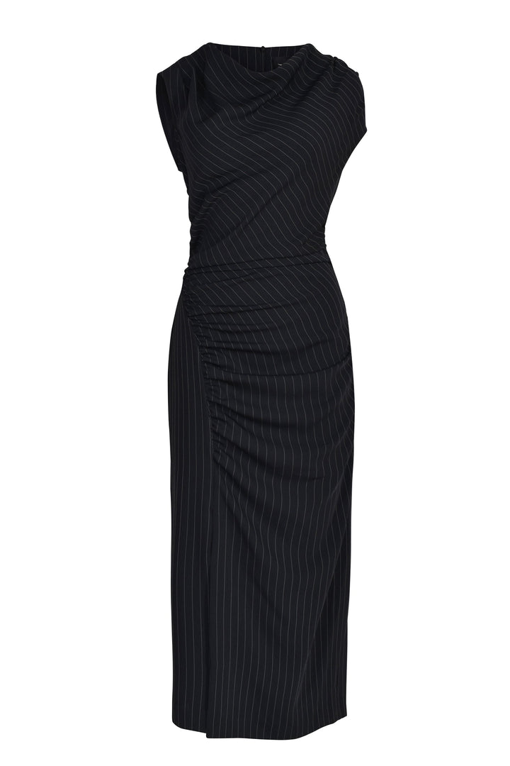 Husk Noir Dress - Pinstripe