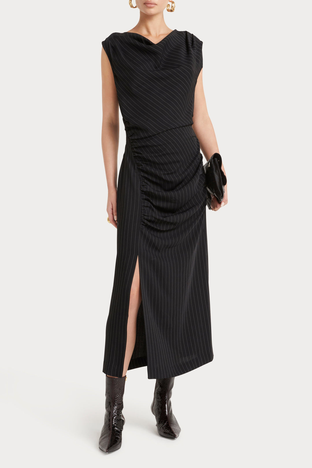 Husk Noir Dress - Pinstripe