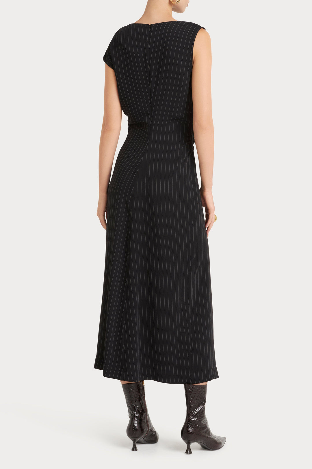 Husk Noir Dress - Pinstripe