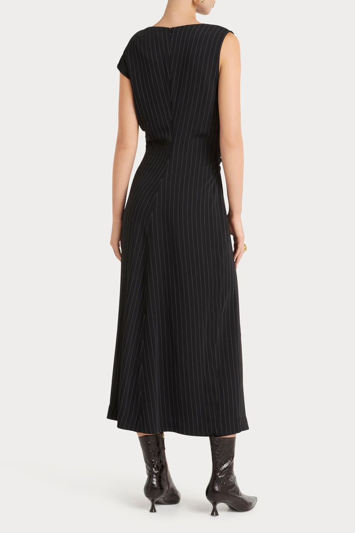 Husk Noir Dress - Pinstripe