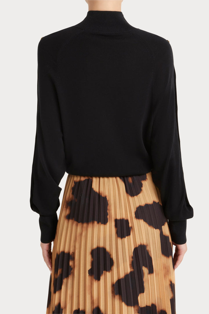 Husk Button Slv - Black