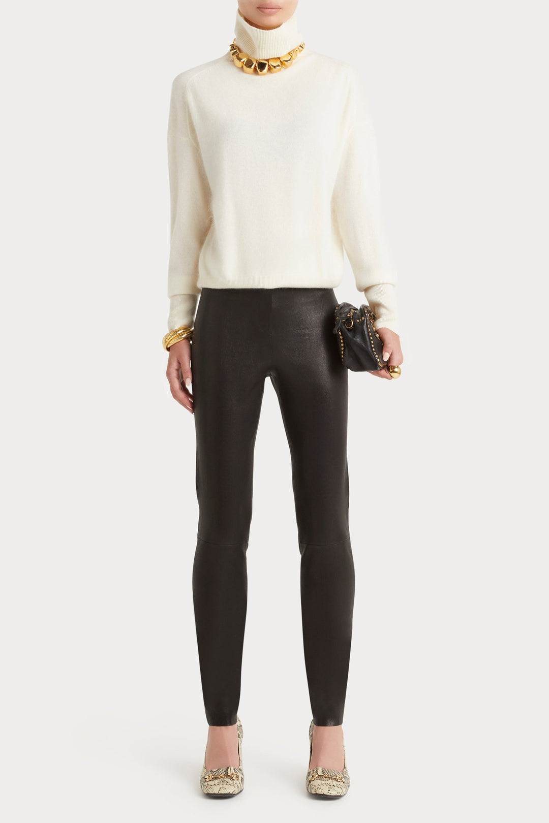 Husk Leather Legging - Black