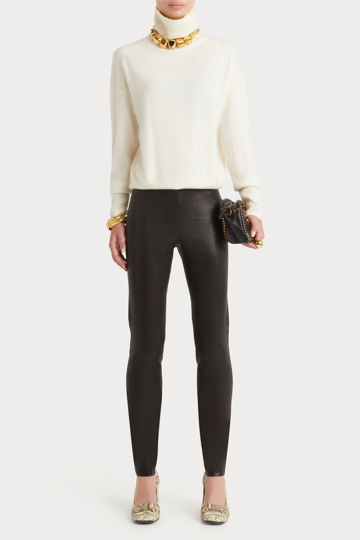 Husk Leather Legging - Black
