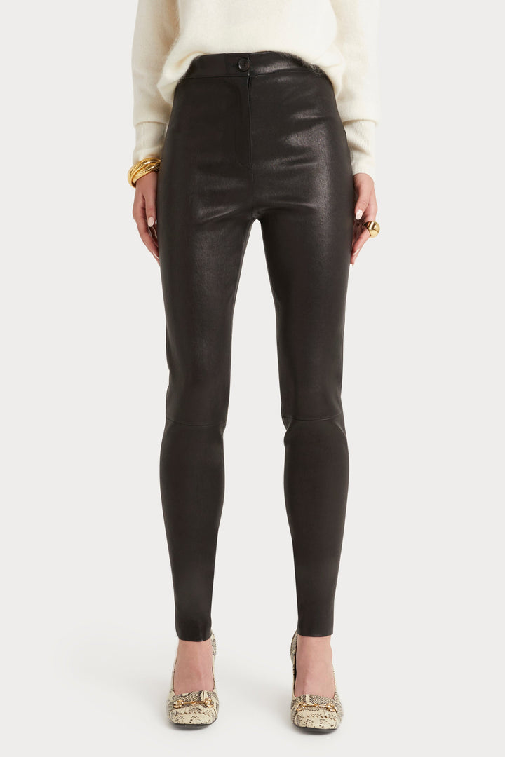 Husk Leather Legging - Black
