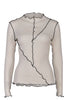 Husk Contrast Rib - White