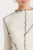 Husk Contrast Rib - White