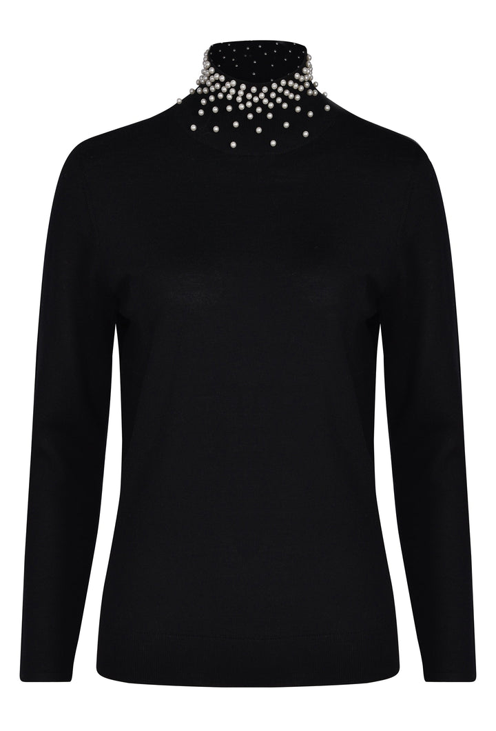 Husk Stud Knit Long Sleeve - Black