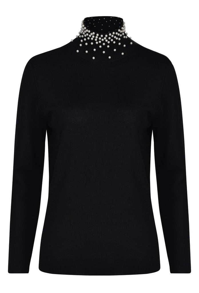 Husk Stud Knit Long Sleeve - Black