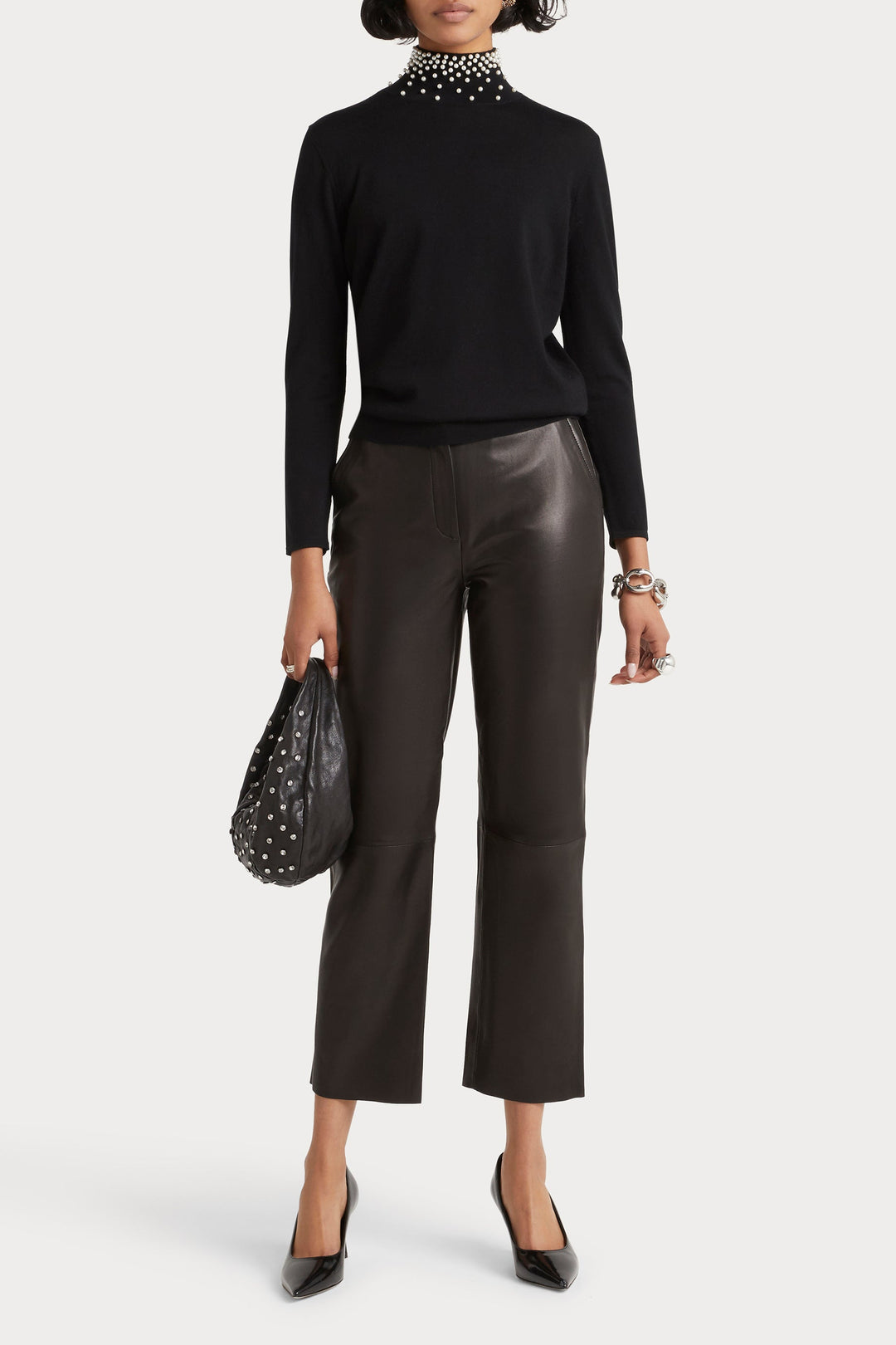 Husk Stud Knit Long Sleeve - Black