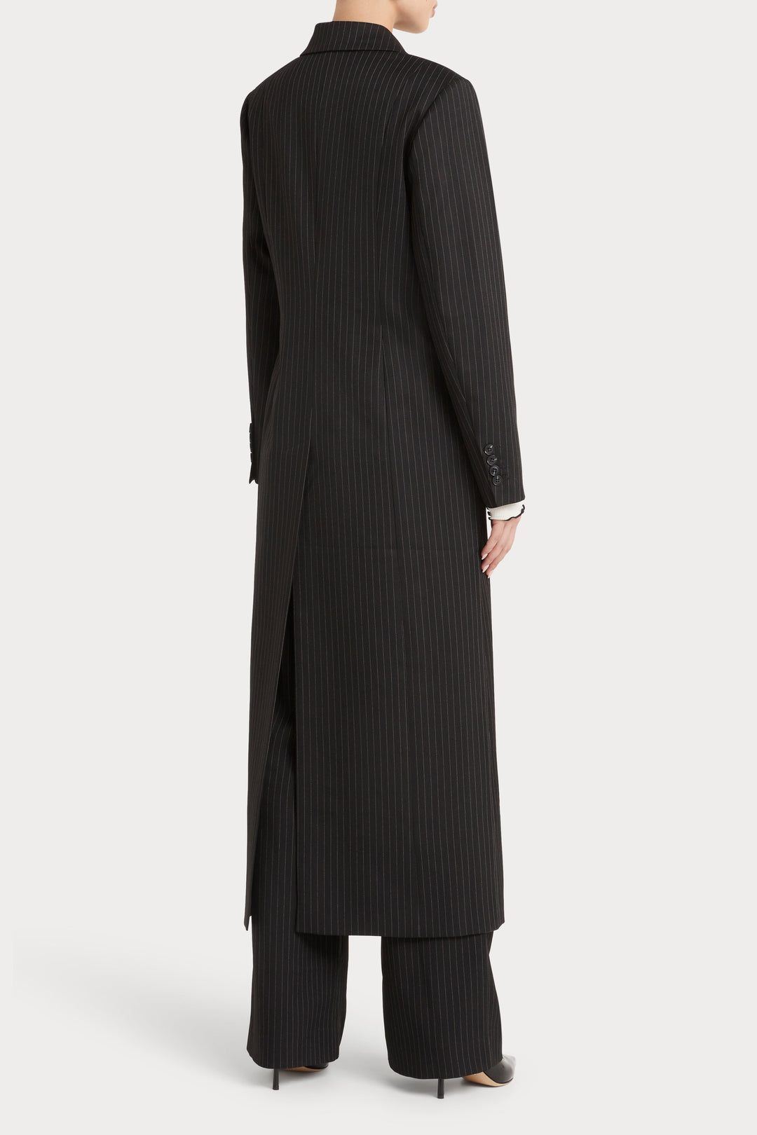Husk Noir Coat - Pinstripe