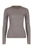 Husk Merino Crew - Stone Strp