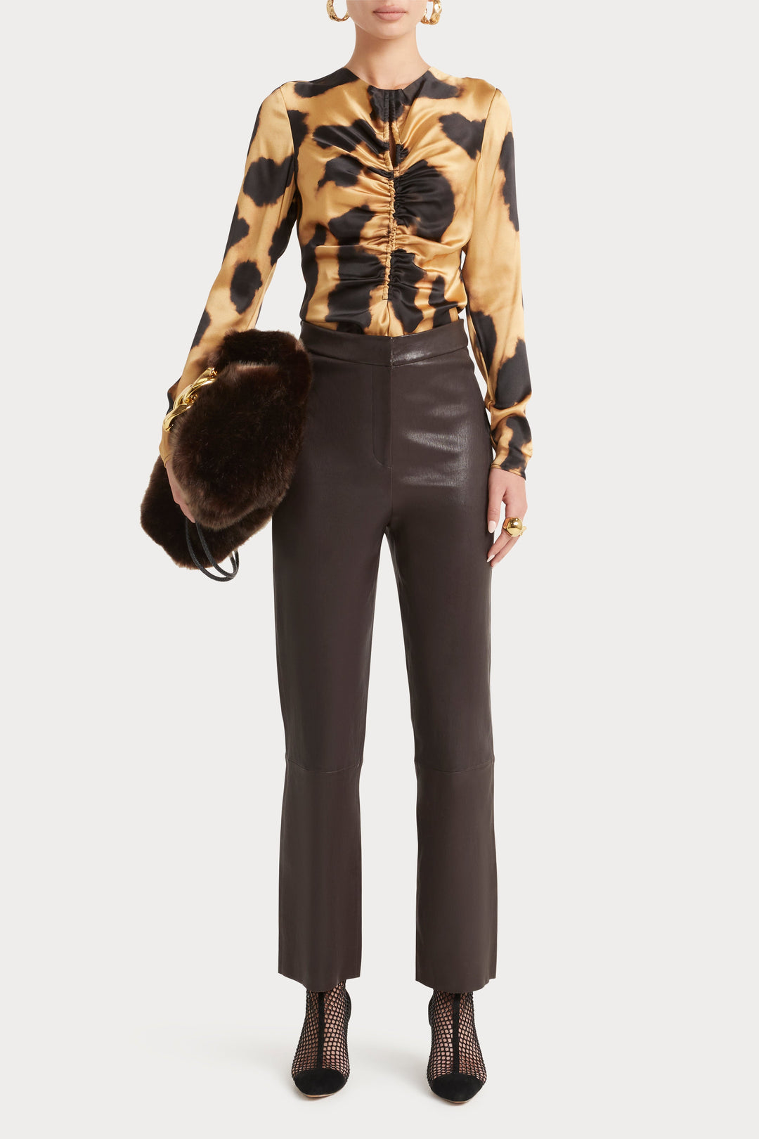 Husk Crop Leather - Chocolate