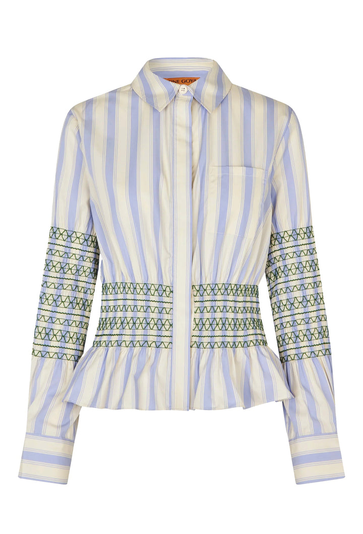 Stine Goya Gathered Shirt - Stripe