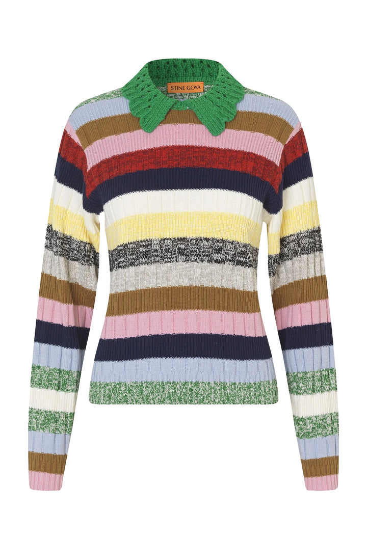 Stine Goya Polo Sweater - Stripe