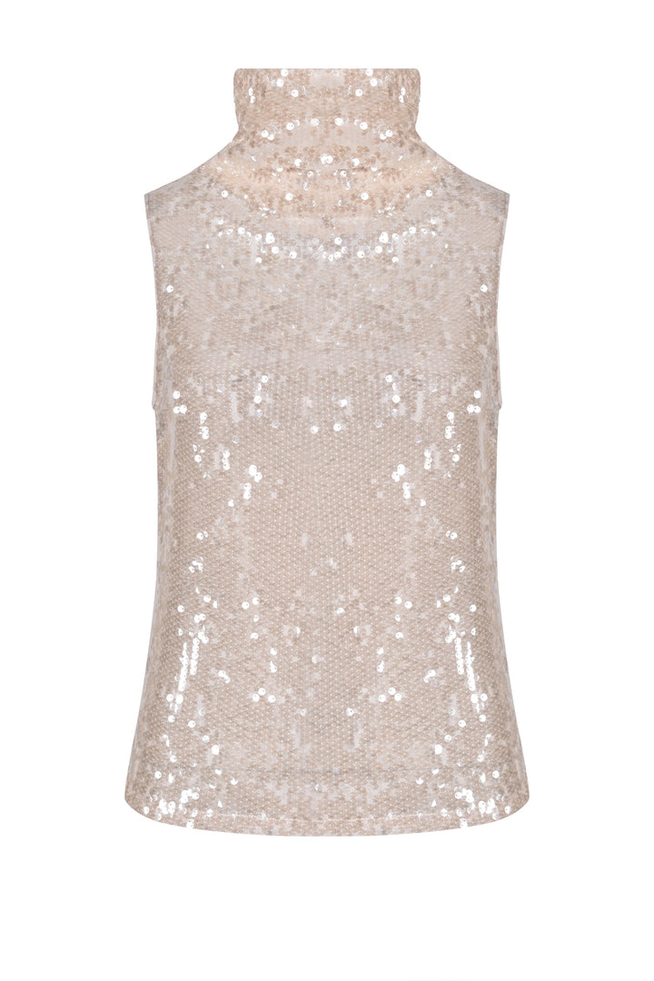 Alysi Pailette Top - White