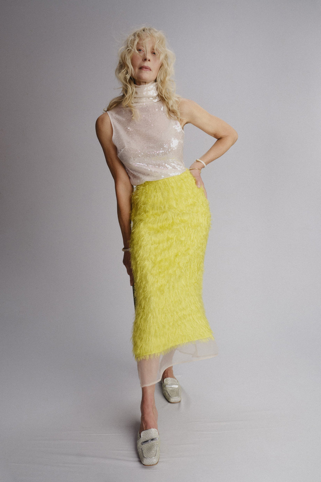 Alysi Pailette Top - White