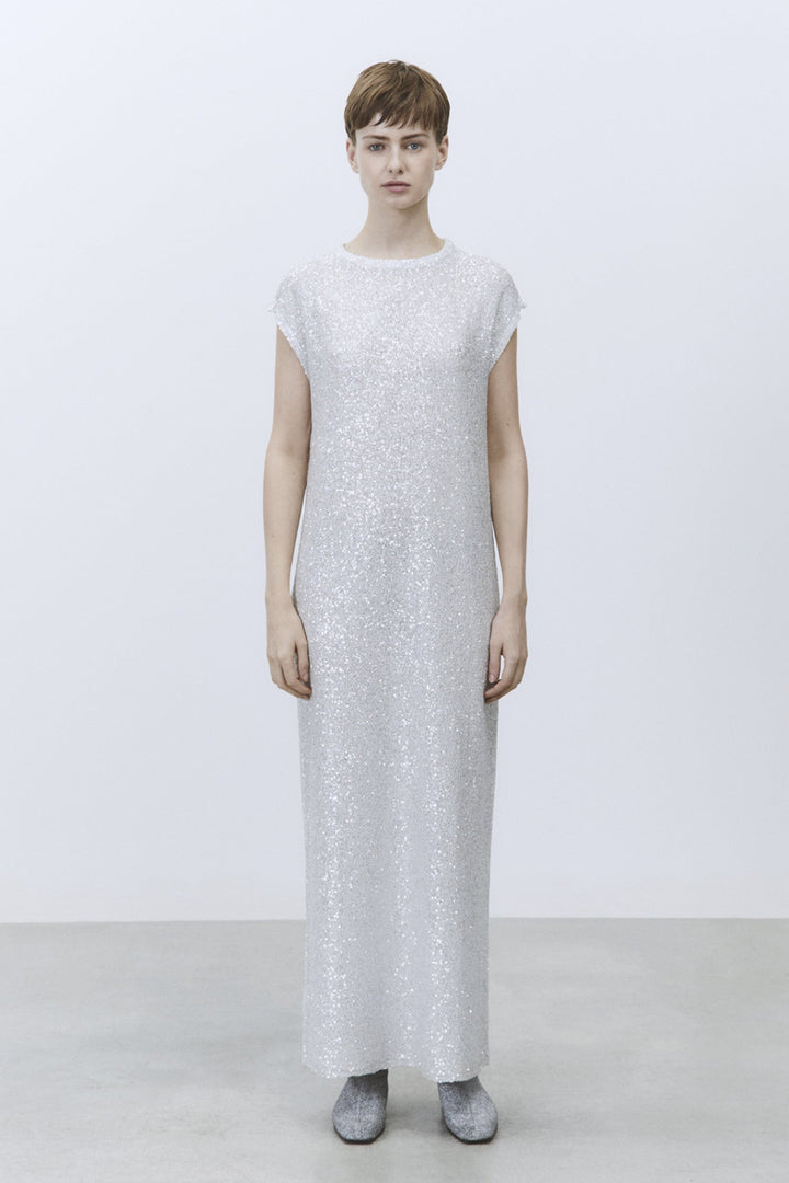 Alysi Pailette Dress - Silver