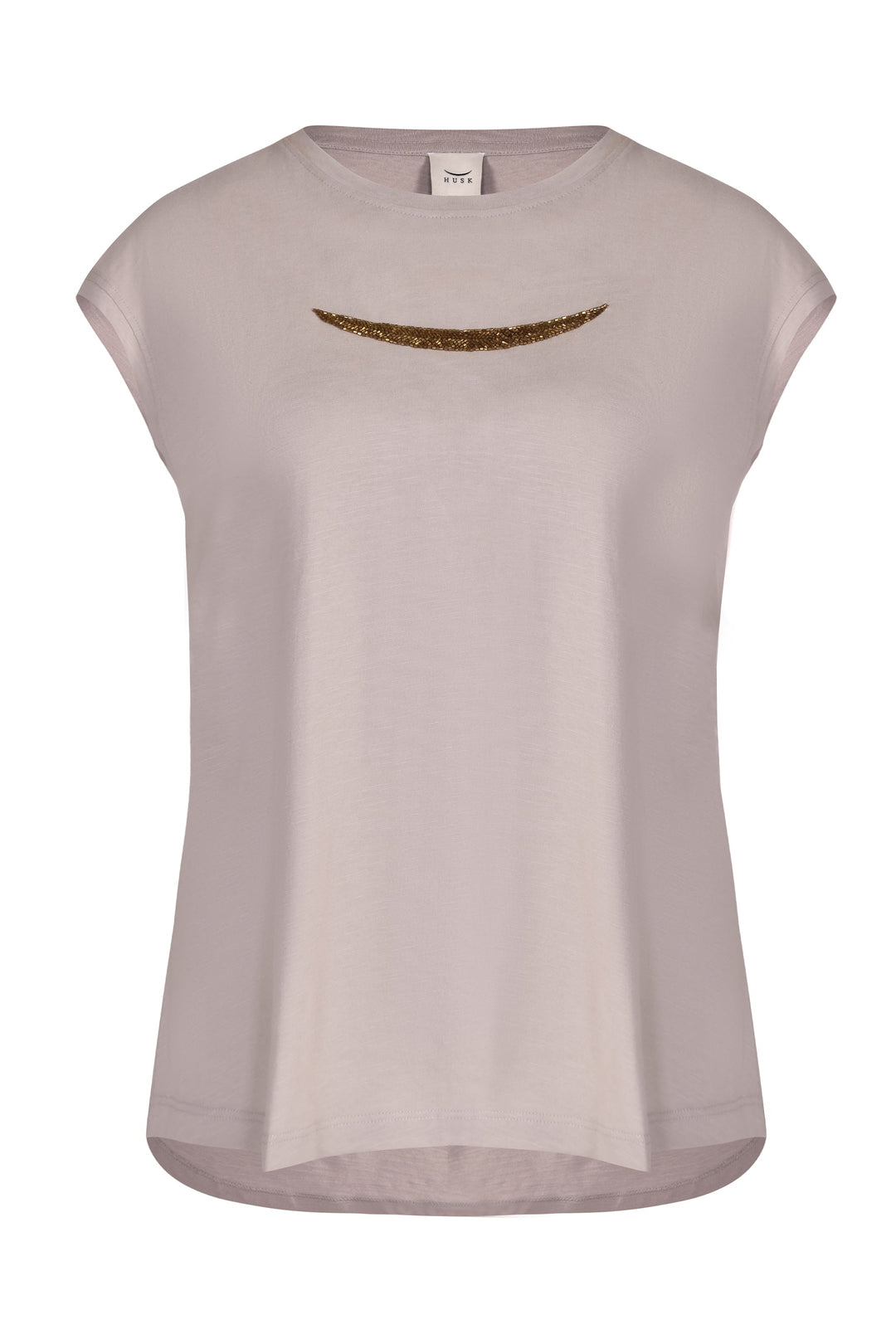 Husk Beaded Tee - Putty