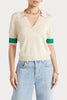 Husk Knit Cuff Polo - Marshmallow