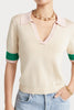 Husk Knit Cuff Polo - Marshmallow