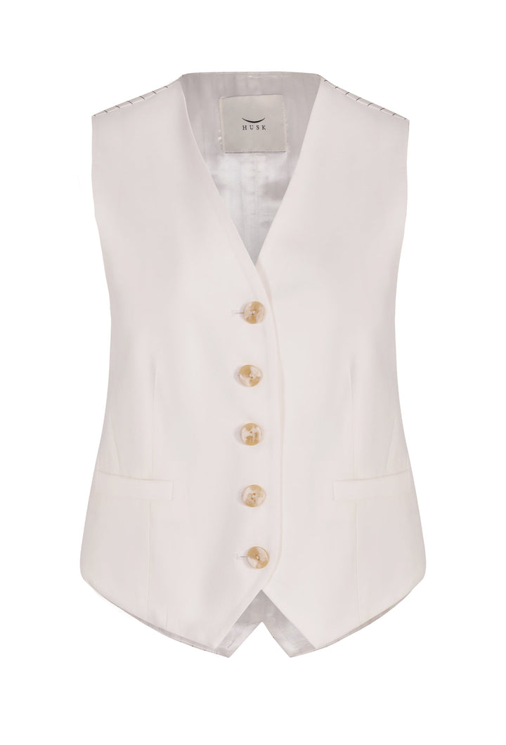 Husk Alba Vest - White