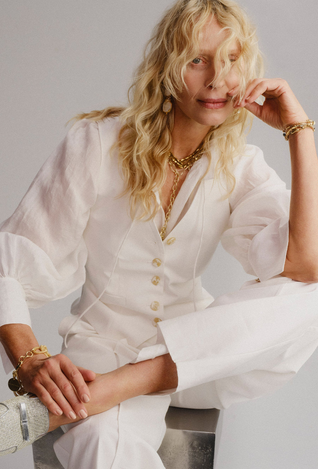 Husk Alba Vest - White