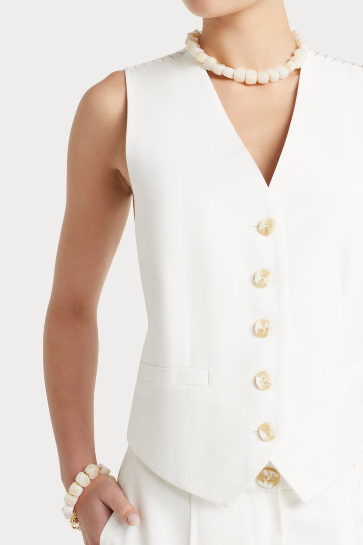 Husk Alba Vest - White