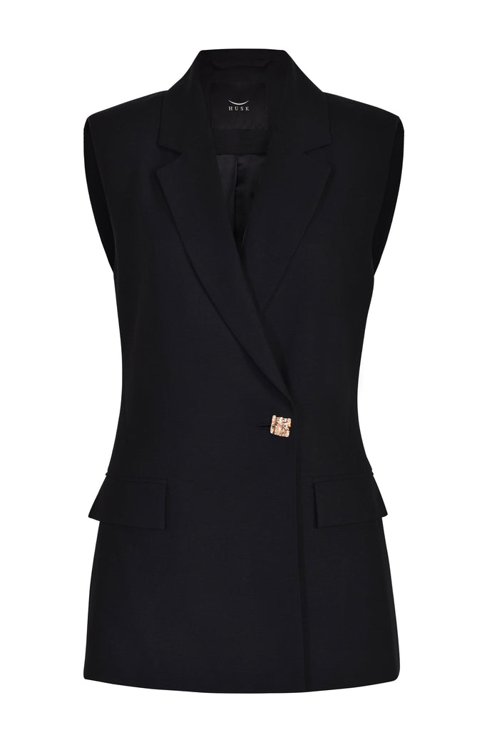 Husk Talia Gilet - Black