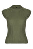 Husk Stripe Rib Knit - Khaki