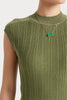 Husk Stripe Rib Knit - Khaki