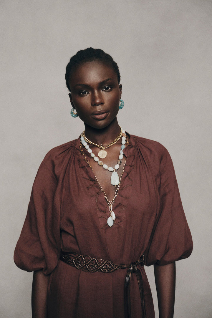 Husk Daphni Kaftan - Chocolate