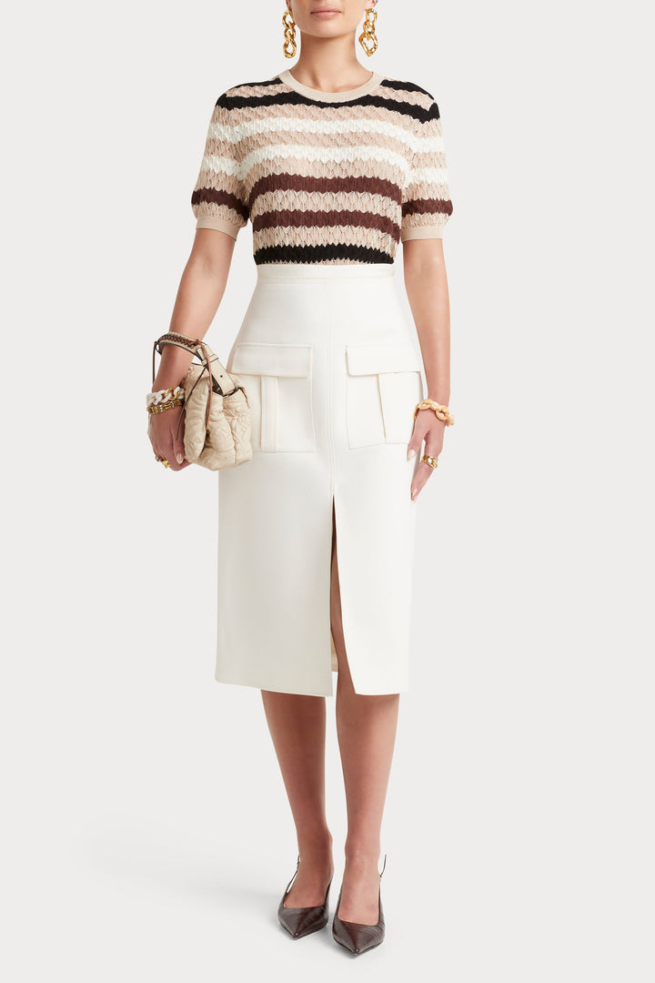 Husk Stripe Lace Knit
