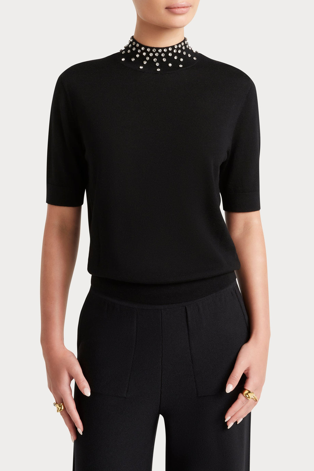 Husk Crystal Stud Knit