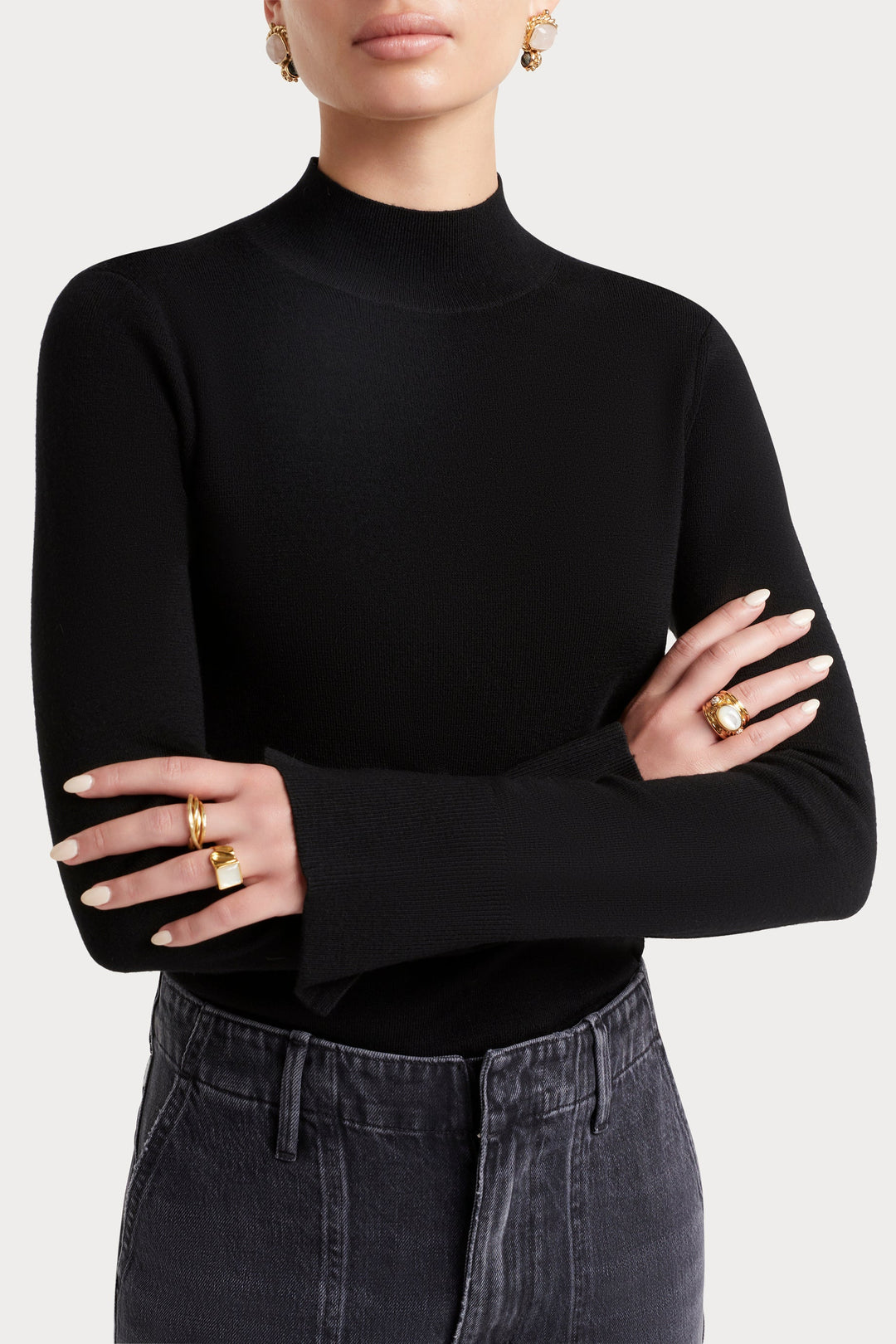 Husk Merino Mock Neck